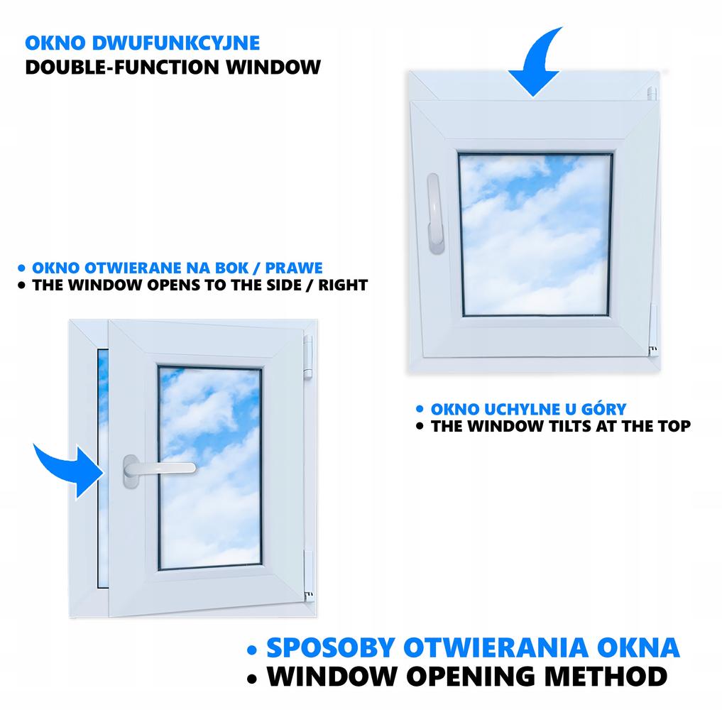 Fenster PVC Goldene Eiche 50X60 Rechts Neu 500X600 Mm Kipp-Dreh-Doppelverglasung