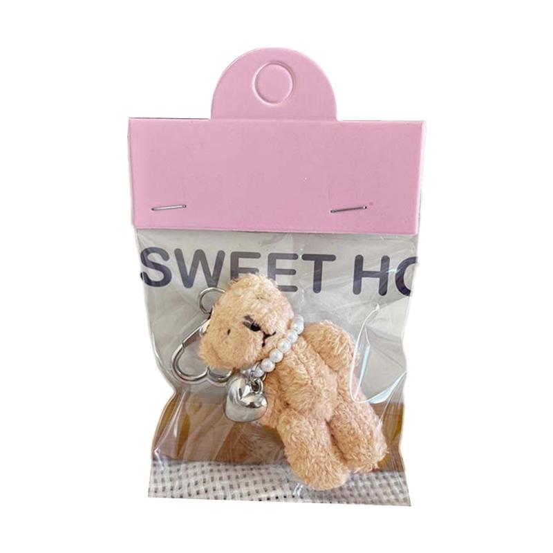 Cute Cartoon Rabbit/Bear Keychain Women's Bag Wallet Purse Pendant Charm Fun and Unique Accessory for Phone Bags Keys