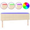 VidaXL LED Headboard Bedroom Furniture Double Bed Accessory Head of Bed Frame Interior Cream 3121623