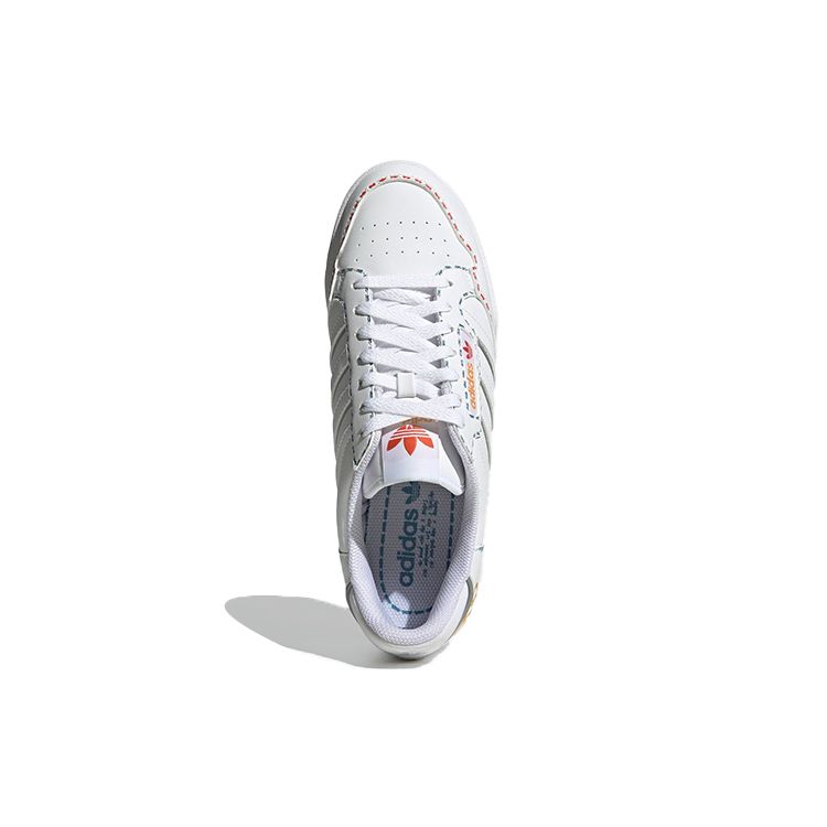 Adidas Continental 80 Stripes Embroidered Flower Unisex Sneakers White Footwear-White Silver-Metallic GZ3044