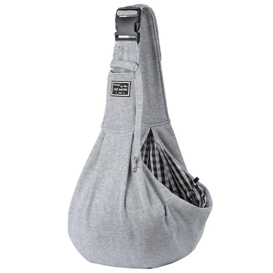 

1 single shoulder outdoor pet bag with adjustable shoulder strap, portable pet bag suitable for pets under 6.5kg світло-сірого кольору