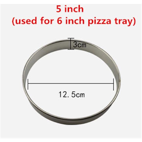 

Круглые кольца для пиццы из нержавеющей стали 304 для добавления соуса, кольцо для выпечки, кольцо для пиццы, фруктового пирога, кольцо для украшения десерта «сделай сам» 5inch
