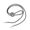 Men Bolo Tie Metal Round Flower Cowboy Hat Western Necklace Costume Accessories