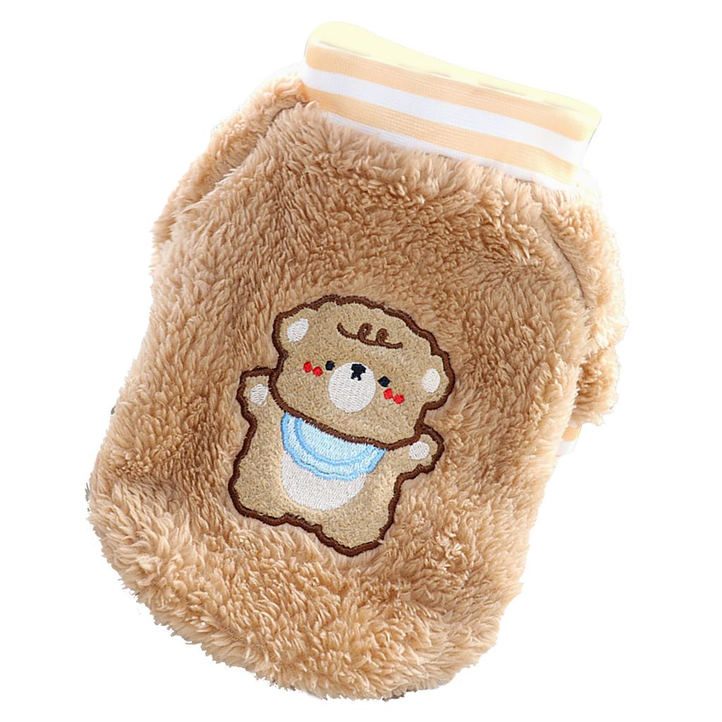 Warm Dog Shirt Soft Cute Fashionable Plush Puppy Pullover Clothes for Teddy Bichon Cat for Autumn