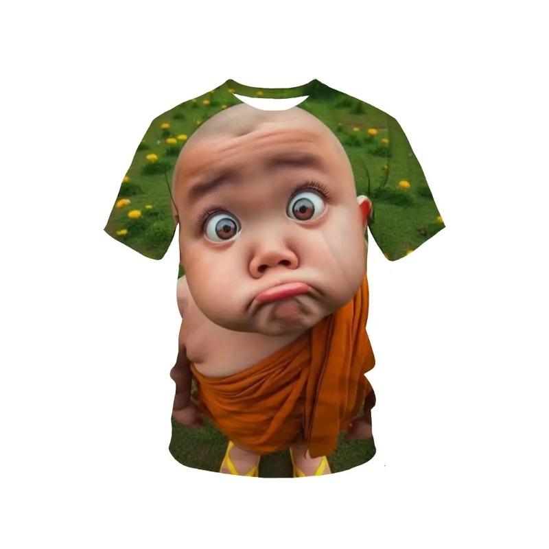 Funny Cartoon Men s T-Shirt China Internet Influencers Panda 3d Print XXS