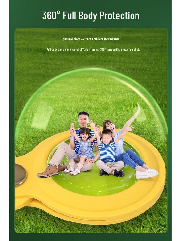 Portable Silicone Anti-Mosquito Pendant with Long-Lasting Plant Essential Oil for Outdoor Sports