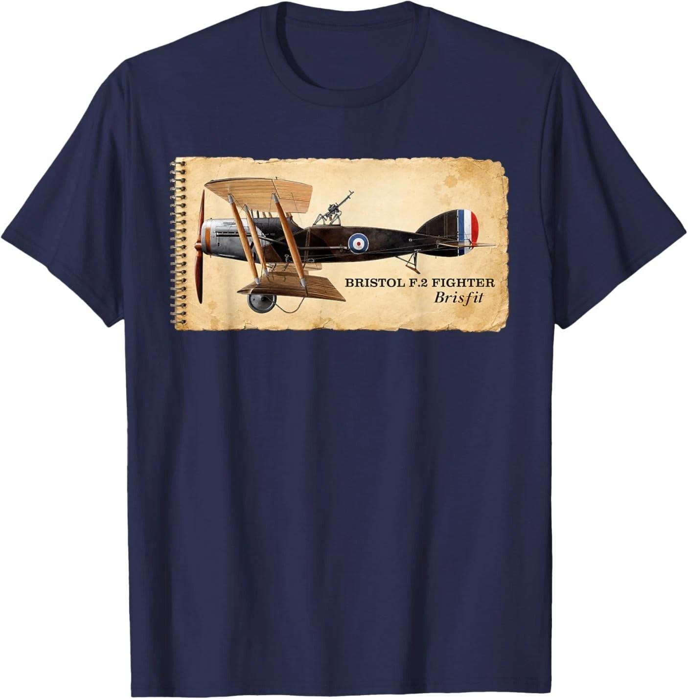 Bristol F.2 Fighter Brisfit WWI British Biplane Aircraft Unisex T-Shirt 4XL