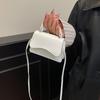 Fashion Women's New Flip Small Handbag Solid Color Shoulder Bag Minimalist Womens Crossbody Bag Soft PU Leather Small Square Bag
