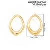 SHIXIN Simple Round Hollow Stud Earrings Metal Earrings Women Fashion Irregula Geometry Ear Cuff Gold Color Piercing Ear Jewelry