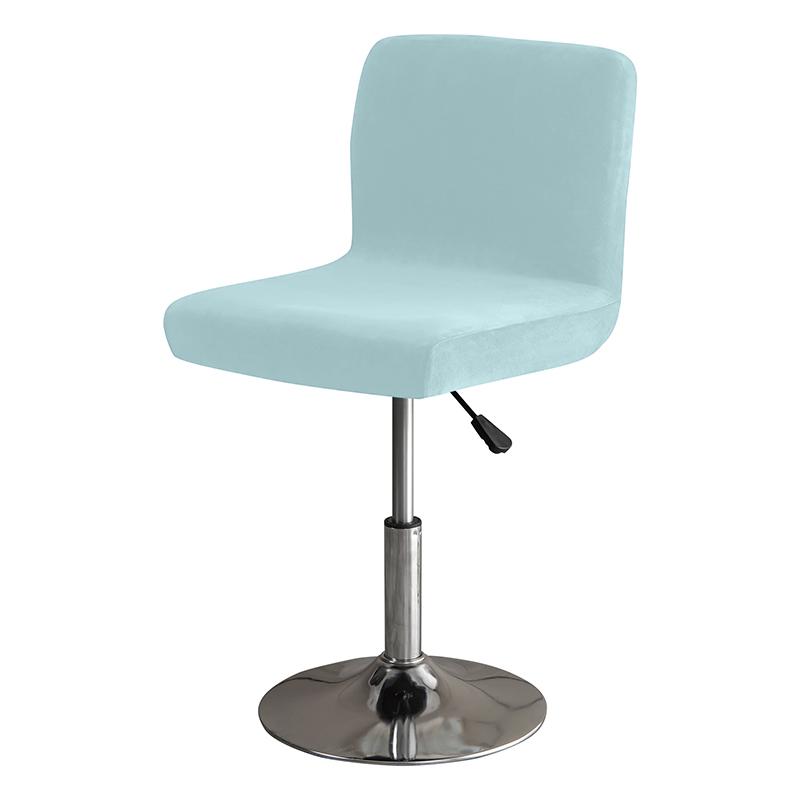 Velvet Solid Colors Bar Chair Cover Stretch For Bar Stool Short Back Dining Room Spandex Elastic Slipcovers For Banquet Chairs
