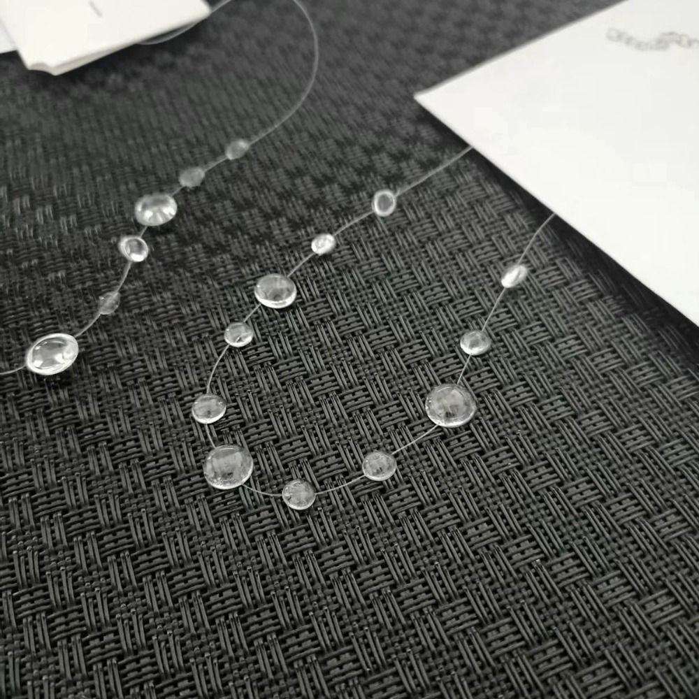 Handmade Dewdrop Necklace Transparent Dew Rain Earrings Water Drop Earrings  for Women Teen Girls