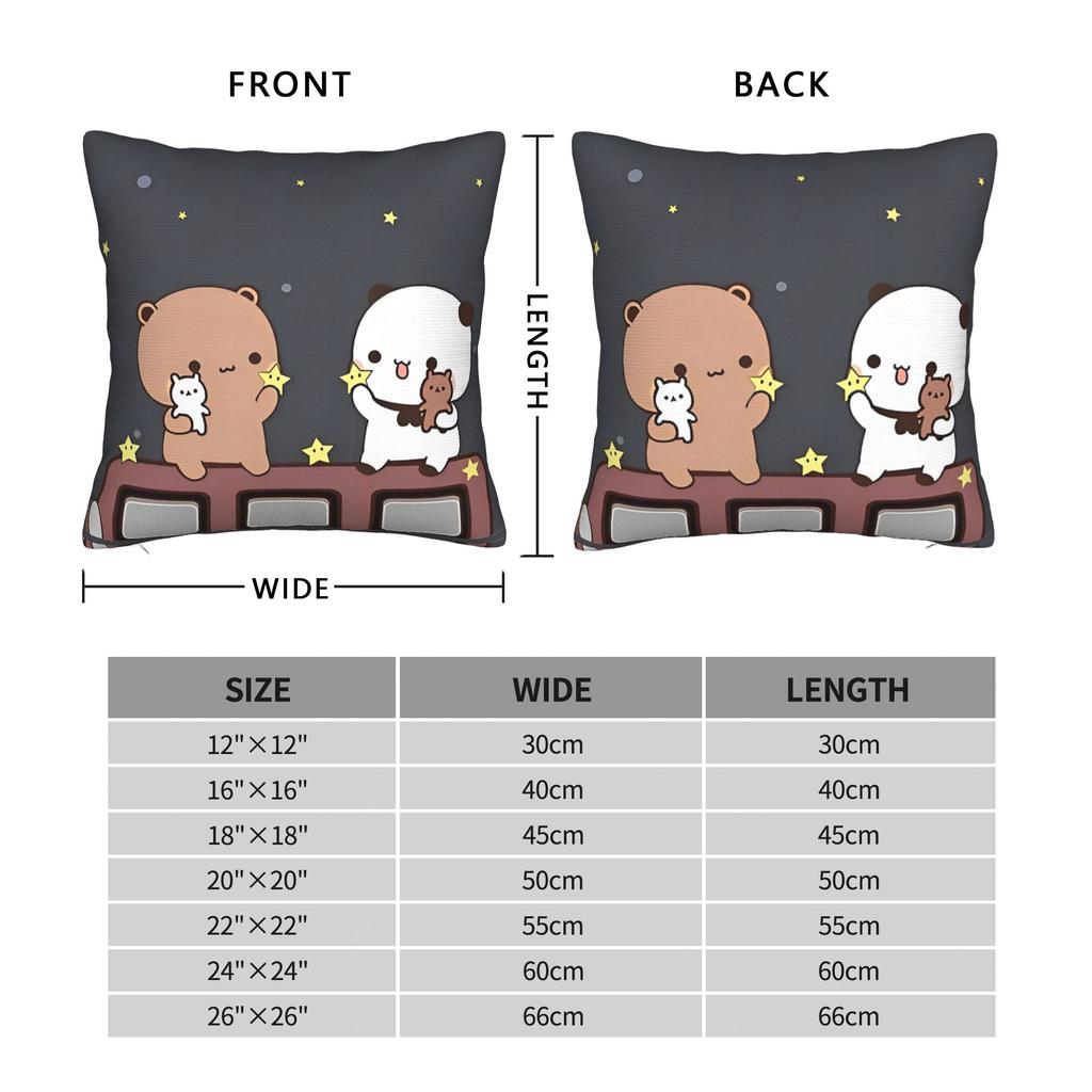 Bubu Dudu Watching The Moon Square Pillow Cases Cushion Cover Awesome Zipper Decorative Pillowcase for Bed 4040cm