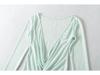 Halter Neck Chest-Pad Vest Top with Long-Sleeve Flowing Collar Cover-Up - Women's Two-Piece Hot Girl Set