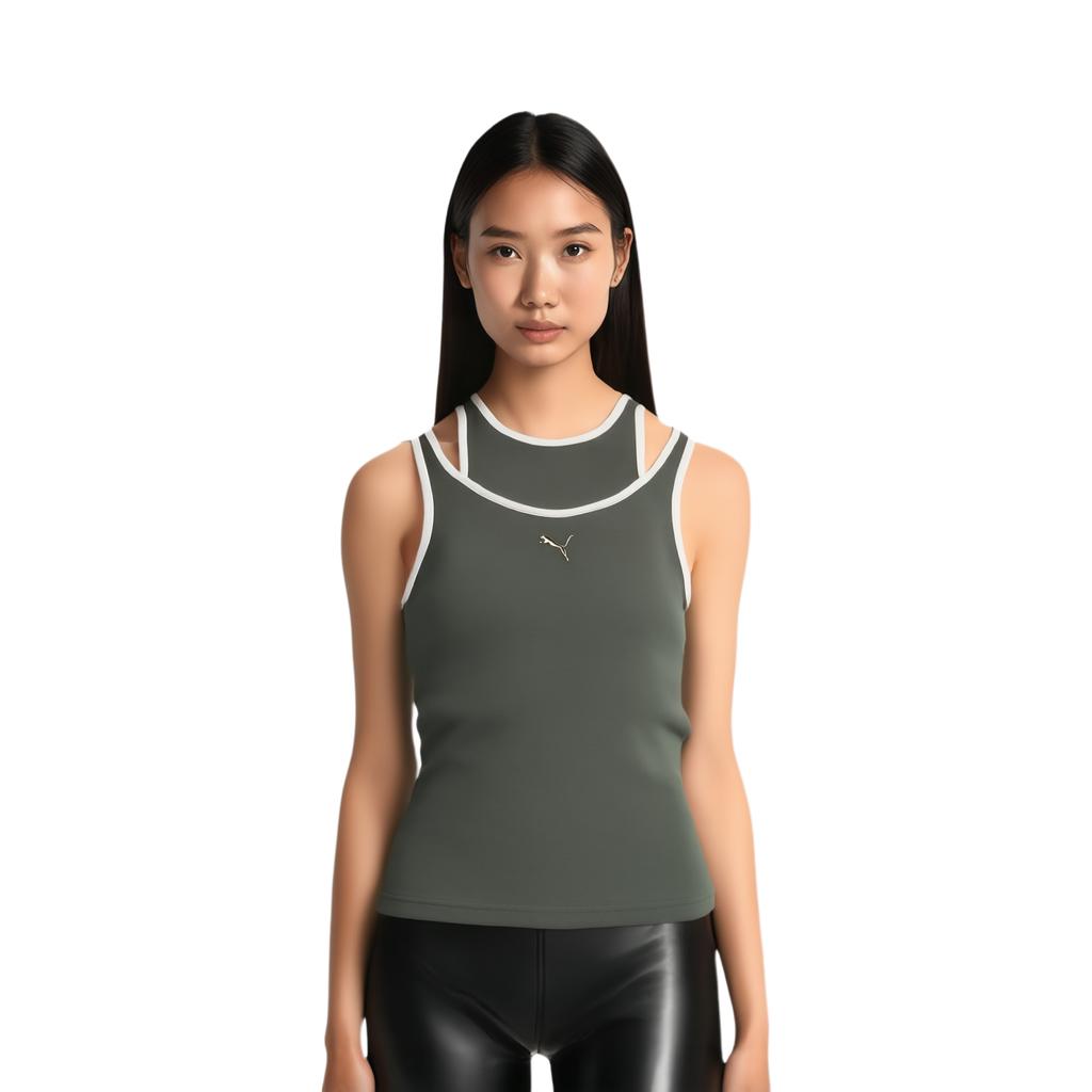 PUMA DARE To Tank Top Women's Mineral Gray 83 633251-83