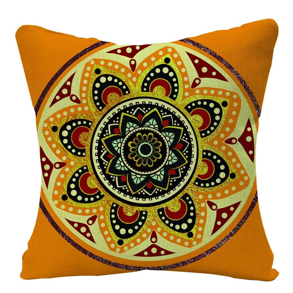 Modern Simple Orange Geometric Abstract Linen Pillow Cover Home Cushion Cushion