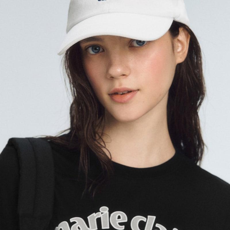 

marieclaire Marie Small Logo Ball Cap (MAFCHT01NWH) WH(White)_FF(FREE)