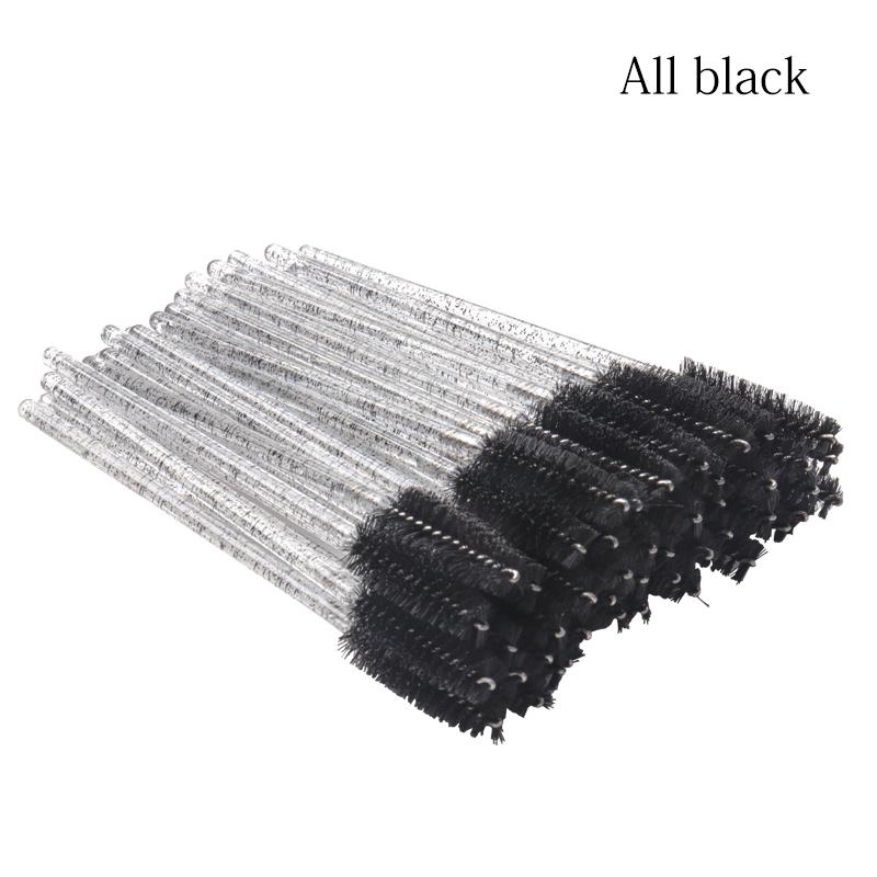 200Pcs Makeup Brushes Disposable Crystal Eyebrow Brush Diamond Handle Mascara Wand Applicator Eye Lashes Eyelash Extension Tools