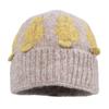 New Cute Cat Jacquard Knitted Wool Hat Female Source Autumn and Winter Warm Cold Hat Showing Face Small Headhat