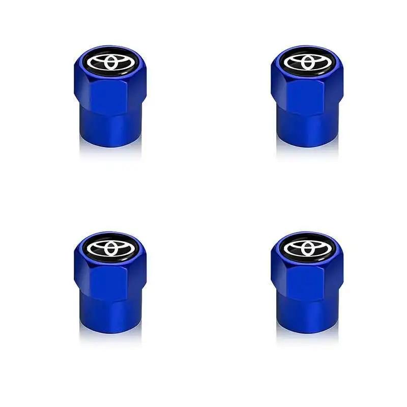 4Pcs Car Wheel Tire Metal Vae Cover Defender Decorative For Toyota Corolla CHR Hilux Land Cruiser Prius Supra Rav4 Prado Camry