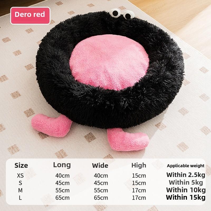 Katze Herbst und Winter Jurte Lustiges Monster Warmes Katzenbett Teddy Kleiner Hundekäfig Niedliches Haustierbett Zubehör