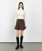 City Breeze Corduroy Pleated Mini Skirt_Brown