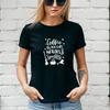 COFFEE CATS WITCHES SPELLS T-Shirt, HALLOWEEN Autumn, Ghost, Unisex/Lady Fit #2