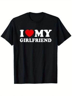 Ich liebe meine Freundin'' Herren T-Shirt - Valentinstagsgeschenk, 100% Baumwolle,