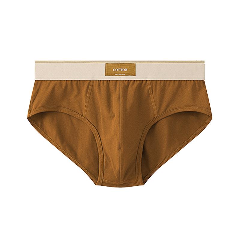 Solid Color Men's Underwear Loose Men's Triangle Pants Breathable Cotton Men's Plus Size Triangle Pants