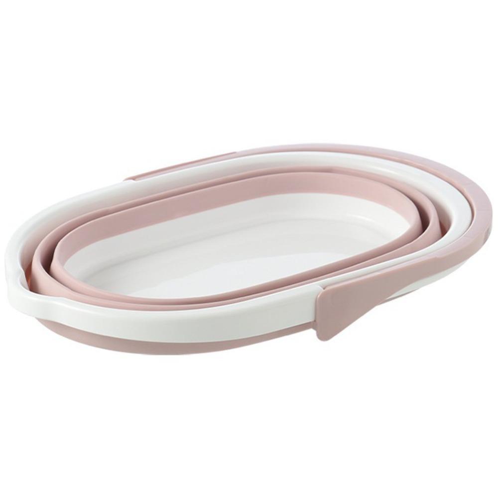 Portable Plastic Bucket High Temperature Resistance Collapsible Wash Basin Mop Bucket  Bath