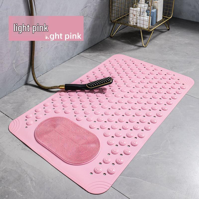 Eco-Friendly Non-Slip Waterproof Bathroom Mat, Solid Color Massage Mat
