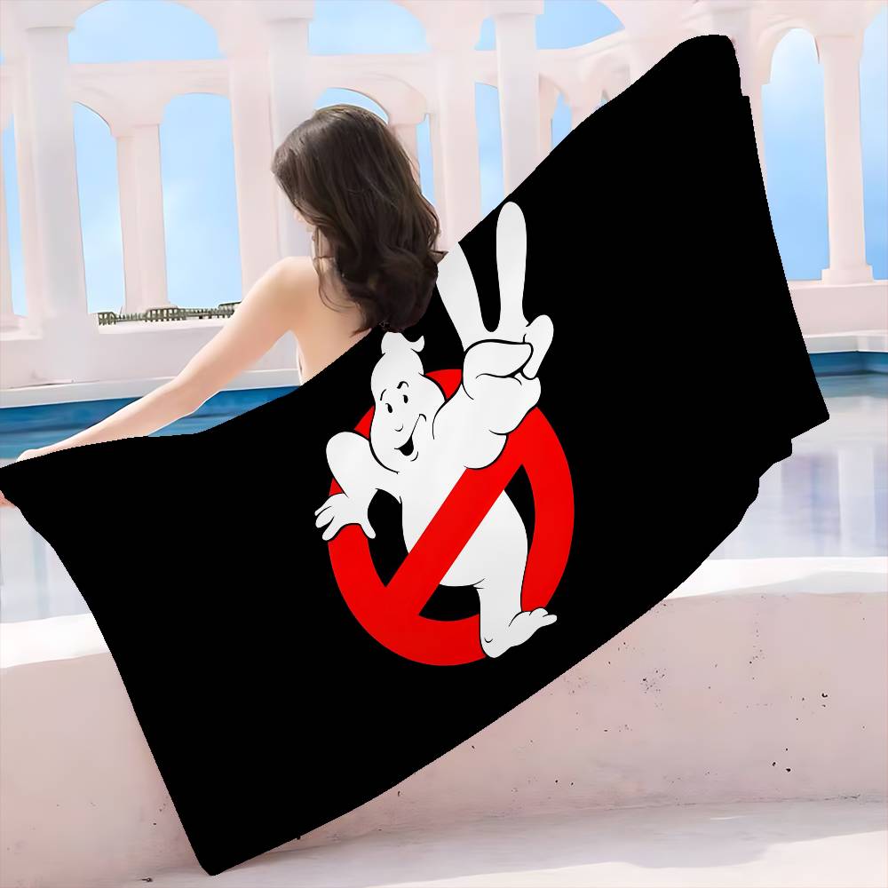 Movie-G-Ghostbusters Microfiber Blanket Quick Drying Beach Towels Oversized Printing Super Absorbent Pool Towel Blanket