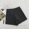 Schwarzer Anzug A-Linie Unregelmäßige Kordelzug-Shorts - Frühling/Sommer Lässig Weitbein Stiefelrock Hose.