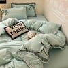 Cross-border E-commerce Exclusive Embroidered Patchwork Bed Set - Bowknot Lace Series