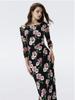 Elegantes französisches figurbetonendes florales Netz-Kleid mit Taillenschnürung