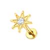 1Pc/5Pcs Titanium Star Ear Tragus Cartilage Helix Daith Piercing Lip Stud Earrings for Women Internal Thread Body Piercing 16G