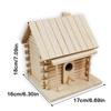 Outdoor Decoration Wood Birds Nest Box DIY Parrot Cockatiels Swallows Nest Outdoors Roof Wooden Bird House Hanging Bird Cage