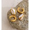 Yhpup New Arrivals Baroque Simulated Pearls Geometric Drop Hoop Earrings Stainless Steel Fashion Modern Jewelry Accessorics