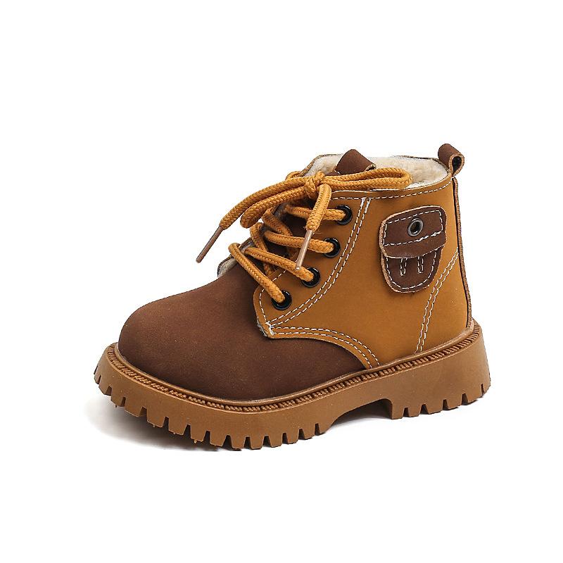 

Autumn Winter Boots for Kids Leather Shoes Thicken Warm Girl Snow Boot Cotton Shoes for Boy Sneakers 21