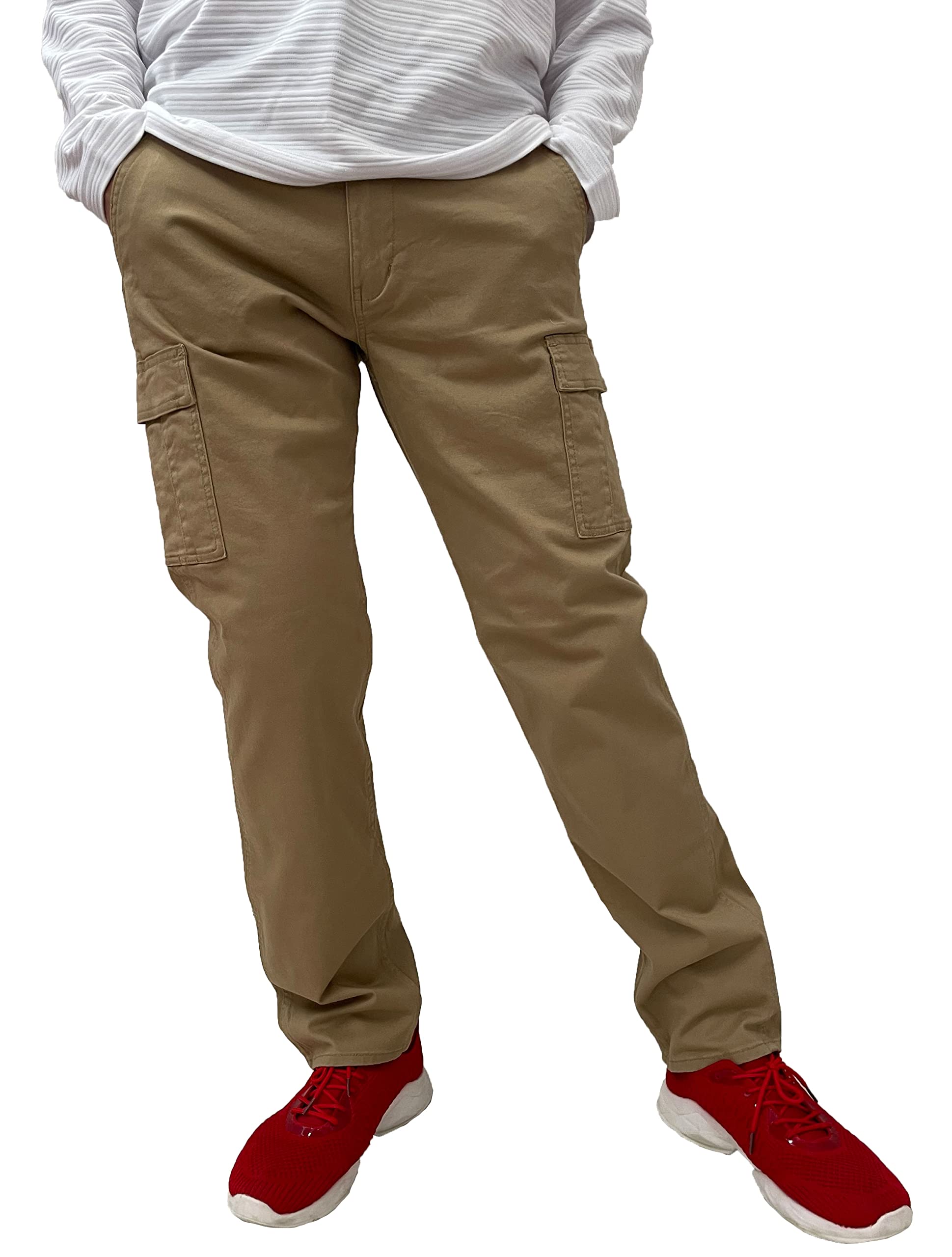 

Outdoor Products Men s Slim Stretch Cargo Chino Pants, Authentic 8604 / A8Y (JP, Sizes 94 and 95, Beige)