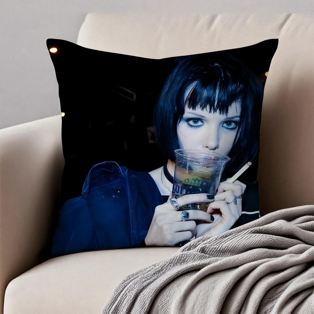 Synth Dark Canadian Band CCrystal Castles Cushion Cover Pillowcase Antidustmite Invisible Zipper Short Plush Sofa Cushion