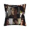 Damon Salvatore Pillowcase Polyester Cushion Cover Gift The Vampire Diaries Pillow Case Cover Home Square 45X45Cm