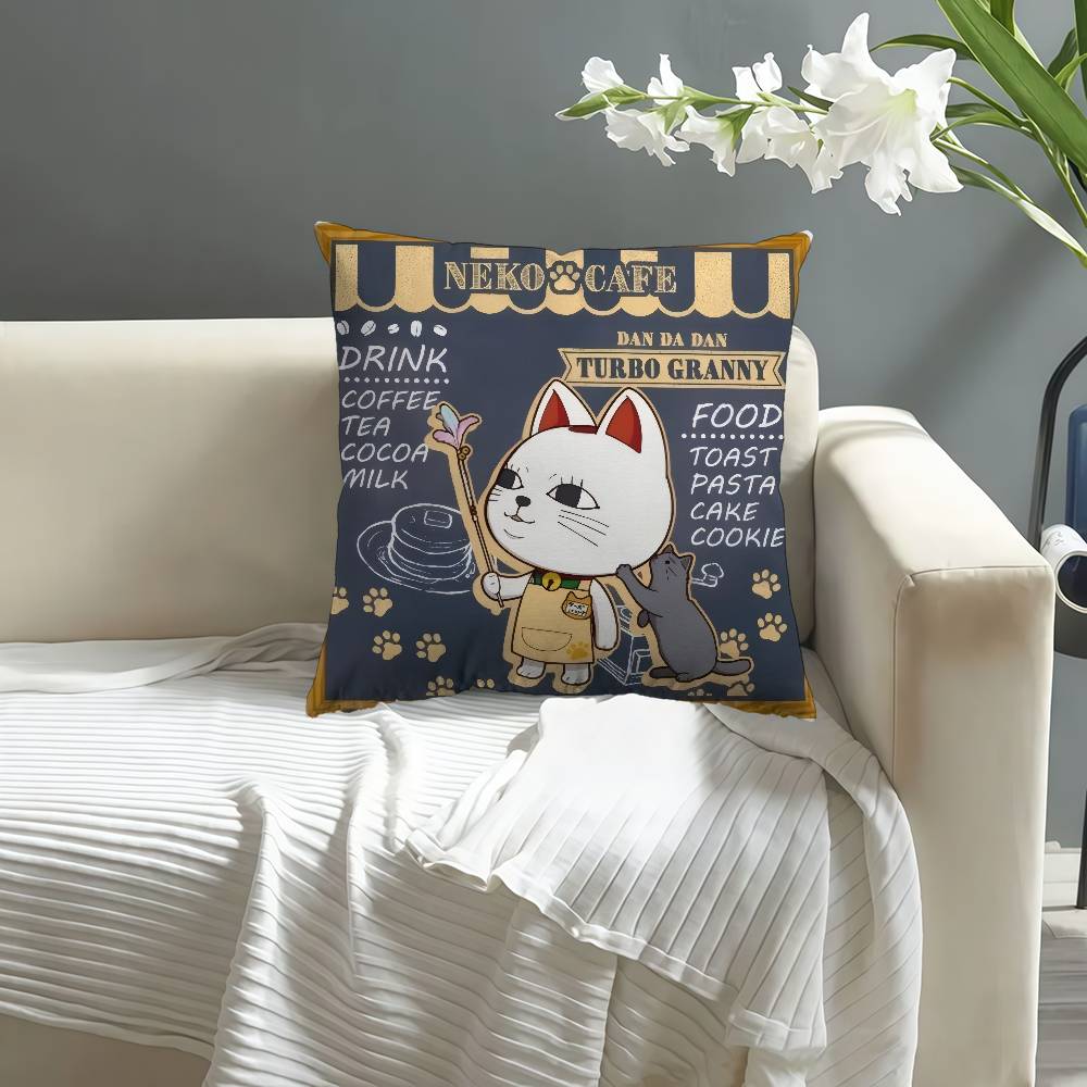 Anime T-Turbo Granny Cat Pillow Gift Home Office Decoration Bedroom Sofa Car Cushion Cover Case 45X45