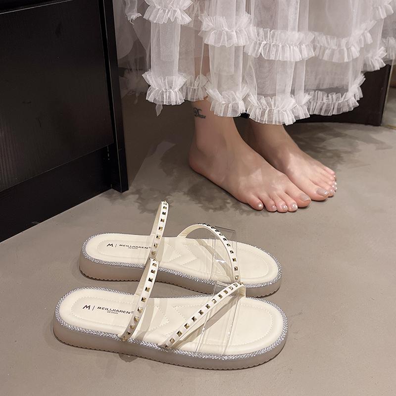 Fashion Summer Butterfly-knot Women Flats Slippers Fashion Open Toe Shoes Ladies Casual Beach Vacation Slides