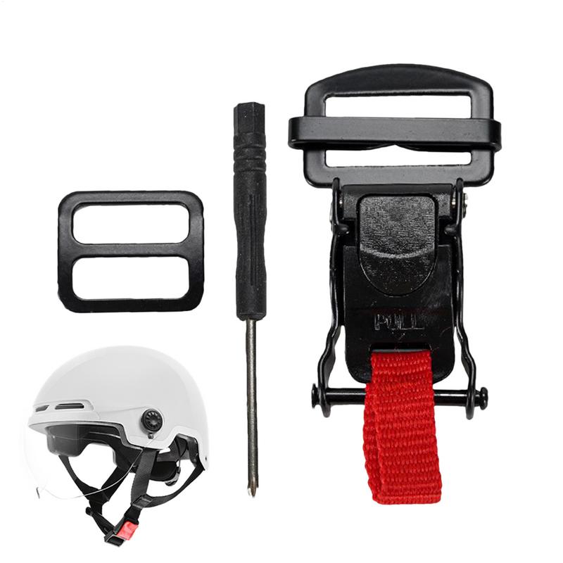 Motorradhelme Schnellverschluss Schnalle Doppel-D-Schnalle Sicherer Schnellverschluss Clip Riemen Helmverschluss Buchse Für Motorradhelme