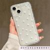 Color small heart applies to Apple 16promax mobile phone case 15plus airbag 14 transparent 1312 simple