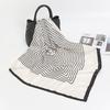 2024 Summer Korean Fashion Striped Satin Shawl for Women - Faux Silk Decorative Scarf FJ024