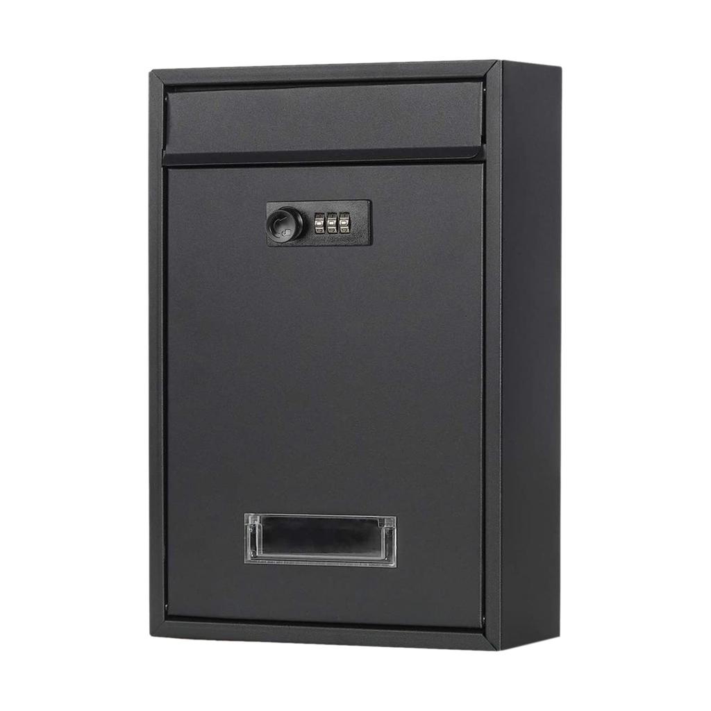 Metal Locking Mailbox Wall Mounted Hanging Mailbox Lockable Outdoor Mail Box for House Front Door External Lock Mailbox Box