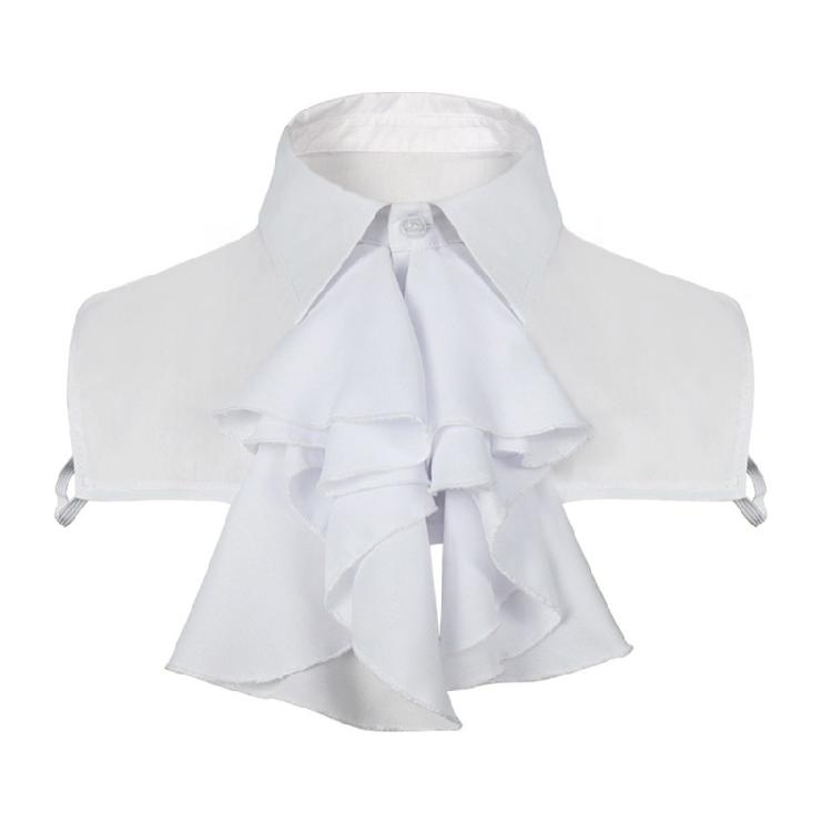 Женский съемный жабо с рюшами, накладной воротник, готический викторианский модный аксессуар