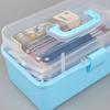 Multifunction Storage Box 3 Layer Storage Case Practical Plastic  Storage Box Medicine Storage Box for School Office