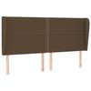 VidaXL Headboard with Ears Dark Brown 203x23x118-128 Cm Fabric3117841